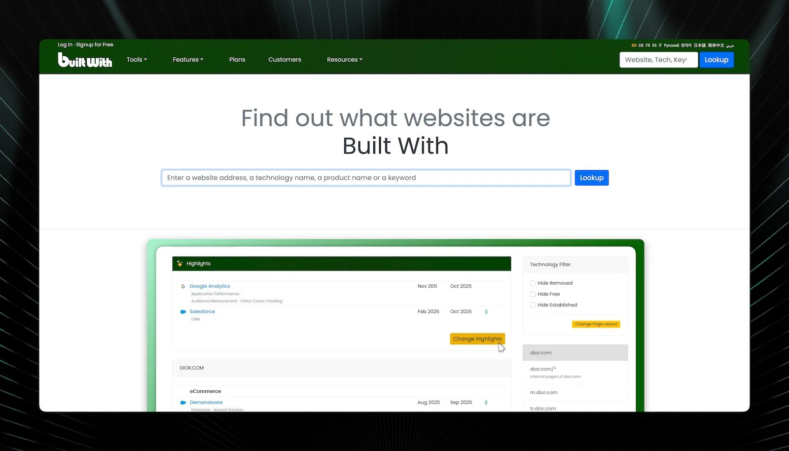Comparison table showing top BuiltWith alternatives ranked by features, pricing, and accuracy