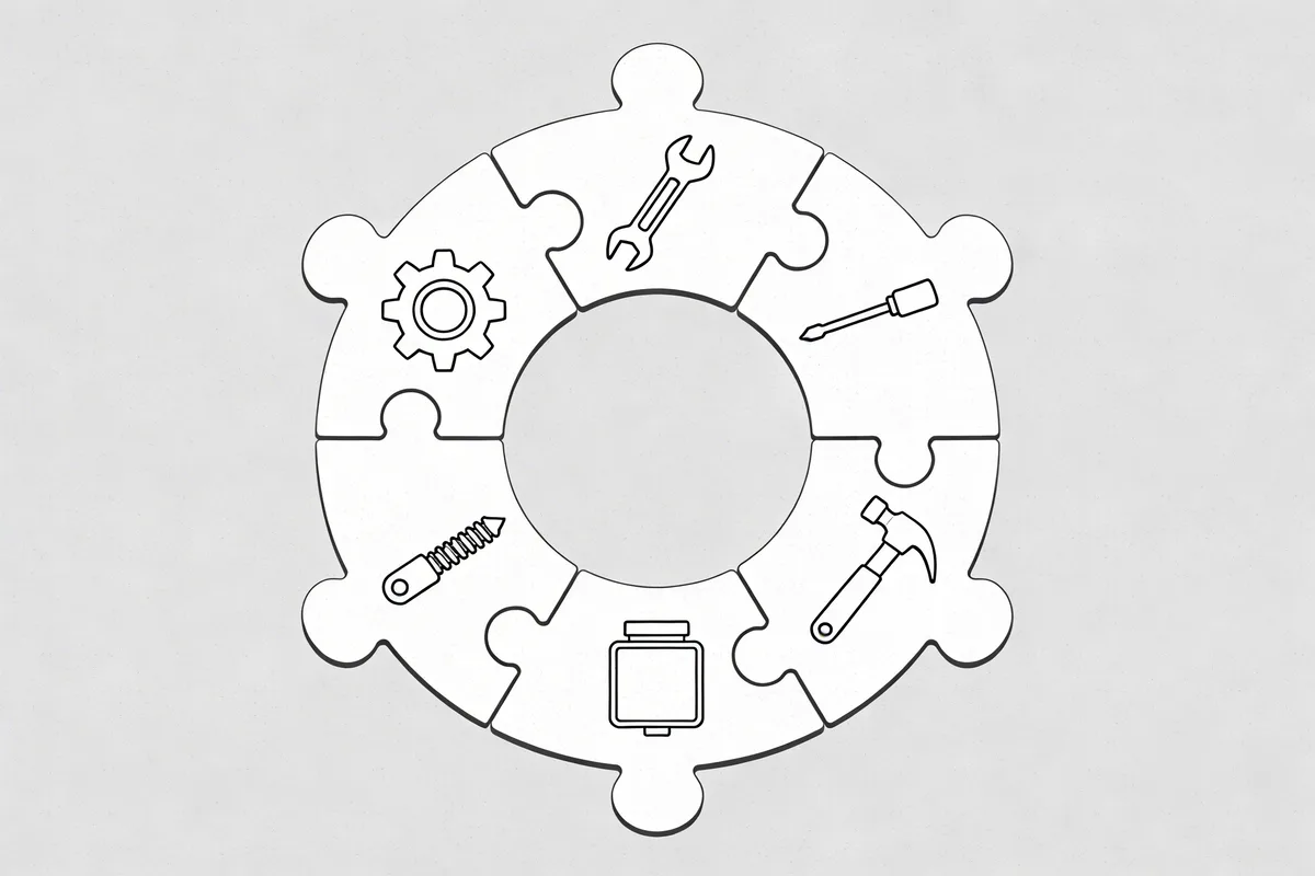 Top technologies paired with Salesforce: Google Analytics at 68%, WordPress at 34%, and HubSpot Marketing Hub at 28%